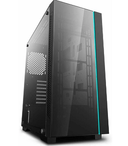 Корпус Deepcool MATREXX 55 V3 без БП, боковое окно (закаленное стекло), LEDstrip спереди, черный, A