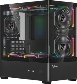 Корпус Formula Crystal U1M черный без БП mATX 0 Fan