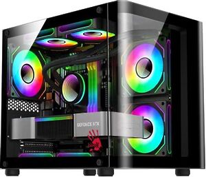 Корпус mATX BLOODY BD-CC104, Mini-Tower, без БП, черный [bd-cc104-bk]