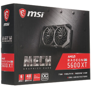 Видеокарта PCI-E MSI AMD Radeon RX 5600 XT MECH OC 6144MB 192bit GDDR6 [RX 5600 XT MECH OC] HDMI DP