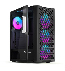 Корпус Warrior Z6 + 4 FRGB вентилятора + закаленное стекло на петлях, ATX, Micro-ATX, Mini-ITX