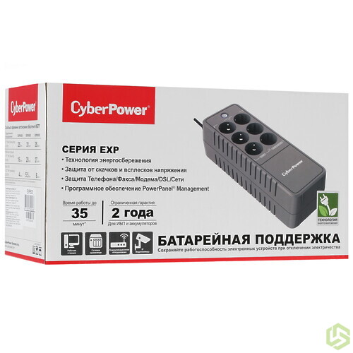 ИБП CyberPower EXP850E резервный, 850 ВА, 490 Вт, 6 х CEE 7 (евророзетка) ИБП CyberPower EXP850E резервный, 850 ВА, 490 Вт, 6 х CEE 7 (евророзетка)