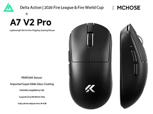 Беспроводная игровая мышь MCHOSE A7 V2 Pro 26K DPI Черный