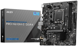 Материнская плата MSI PRO H610M-S DDR4, LGA1700, Intel H610, mATX Материнская плата MSI PRO H610M-S DDR4, LGA1700, Intel H610, mATX